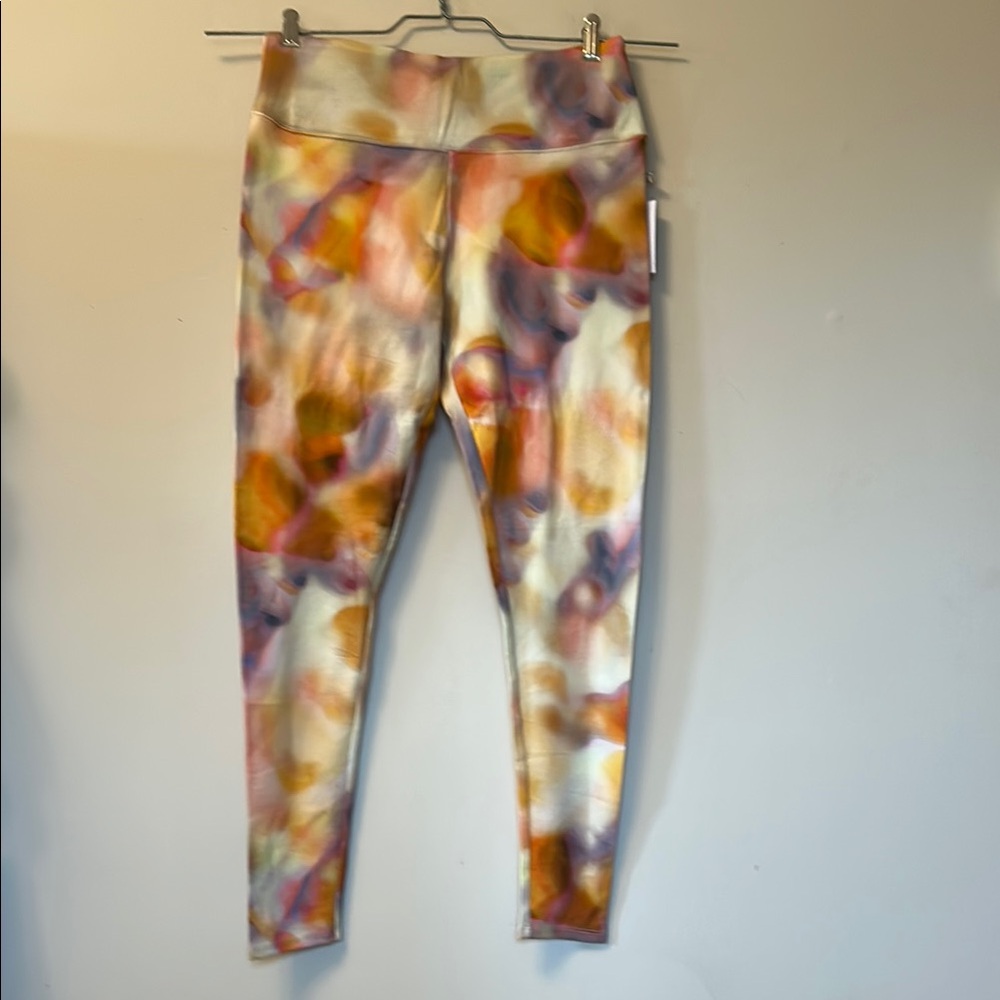Soft surroundings multi colour viscose/nylon leggings size medium new with tags